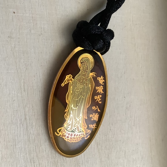 New vintage Quan Yin / Kwan Yin pendant necklace - Picture 9 of 13
